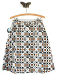 New Anthropologie Silver Metallic "Geo Jacquard Skirt" by Eva Franco, Size 8, Originally $168