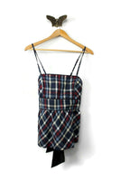 New Anthropologie "Blue Plaid Corset Top" by Odille, Size 4, Originally $78