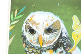 New Owl & Butterfly 8x10 Art Print "Hazel and Luna" by Artist Katie Daisy, Originally $27