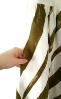 New Anthropologie Gold & Beige Midi "Paint Stripe Dress" by Moulinette Soeurs, Size 4, Originally $178