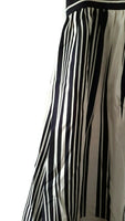 Anthropologie Black & Cream Striped Silk "Bared Branches Dress" by Corey Lynn Calter, Size 4, Originally $188