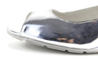 New Anne Klein Shiny Silver "Cadrien Wedges", Size 9, Originally $70