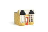 Artisan-Made Vintage 1:144 Miniature Wooden Dollhouse for a Dollhouse Signed by Artist Robert Street