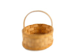 Artisan-Made Vintage 1:12 Miniature Dollhouse Oval-Shaped Basket by Al Chandronnait