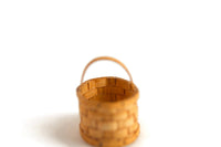 Artisan-Made Vintage 1:12 Miniature Dollhouse Oval-Shaped Basket by Al Chandronnait