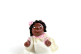 Artisan-Made Vintage 1:12 Miniature Dollhouse Black Doll Signed by Artist