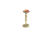 Artisan-Made Vintage 1:12 Miniature Dollhouse Brass Cherub Peppermint Candy Dish
