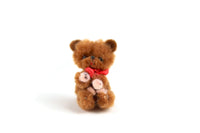 Artisan-Made Vintage 1:12 Miniature Dollhouse Fuzzy Brown Teddy Bear