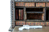 Artisan-Made Vintage 1:12 Wooden Dollhouse Carved Secretary Desk with Pistol by Jerry McLoney