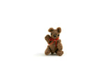 Artisan-Made Vintage 1:12 Miniature Dollhouse Dark Brown Teddy Bear Signed Diane