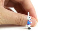Artisan-Made Vintage 1:12 Miniature Dollhouse Metal Peter Rabbit Figurine