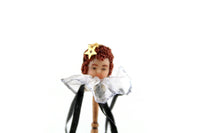 Artisan-Made Vintage 1:12 Miniature Dollhouse Clown Doll Décor with Gold Stars