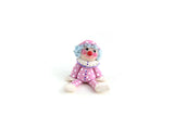 Artisan-Made Vintage 1:12 Miniature Dollhouse Pink & White Clown Doll