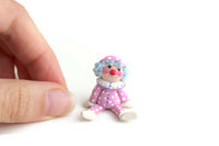 Artisan-Made Vintage 1:12 Miniature Dollhouse Pink & White Clown Doll