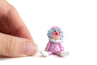 Artisan-Made Vintage 1:12 Miniature Dollhouse Pink & White Clown Doll