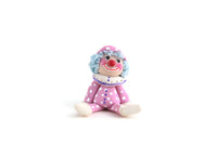 Artisan-Made Vintage 1:12 Miniature Dollhouse Pink & White Clown Doll