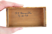 Artisan-Made Vintage 1:12 Miniature Dollhouse Wooden Dry Sink by R.E. Chenaille