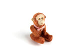 Artisan-Made Vintage 1:12 Miniature Dollhouse Toy Plush Monkey