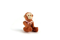 Artisan-Made Vintage 1:12 Miniature Dollhouse Toy Plush Monkey