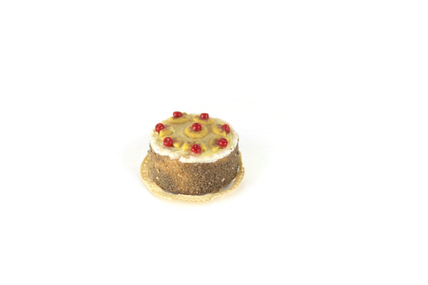 Artisan-Made Vintage 1:12 Miniature Dollhouse Pineapple Upside-Down Cake