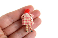 Artisan-Made Vintage 1:12 Miniature Dollhouse Raggedy Ann Doll