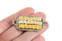 Artisan-Made Vintage 1:12 Miniature Dollhouse Cheese & Crackers on Silver Serving Tray