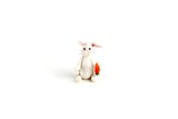 Artisan-Made Vintage 1:12 Miniature Dollhouse White Bunny Rabbit Doll