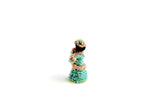 Artisan-Made Rare Vintage 1:12 Miniature Figurine #22 in Green Dress by Pat Kunstman