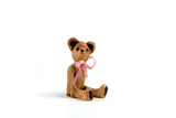 Artisan-Made Vintage 1:12 Miniature Dollhouse Light Brown Metal Teddy Bear