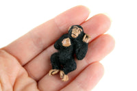 Artisan-Made Vintage 1:12 Miniature Model Sleeping Monkey Signed by Artist