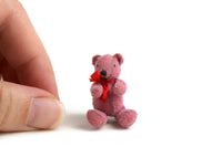 Artisan-Made Vintage 1:12 Miniature Dollhouse Pink Teddy Bear