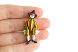 Artisan-Made Vintage 1:12 Miniature Dollhouse Metal Jointed Clown Doll