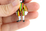 Artisan-Made Vintage 1:12 Miniature Dollhouse Metal Jointed Clown Doll