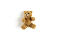 Artisan-Made Vintage 1:12 Miniature Dollhouse Fuzzy Light Brown Teddy Bear