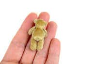 Artisan-Made Vintage 1:12 Miniature Dollhouse Light Brown Stitched Teddy Bear