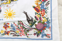 Vintage 34" Square Australia Souvenir Tablecloth