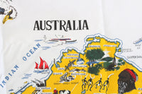 Vintage 34" Square Australia Souvenir Tablecloth