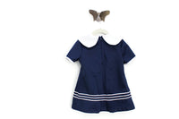 Vintage Navy Blue & White Sailor Baby or Toddler Dress