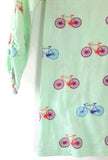 Anthropologie Mint Green Bicycle Print "Banter Tee" by Postmark, Size S, Originally $58