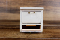 Vintage 1:12 Miniature Dollhouse Beige Wooden Stove