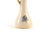 Vintage 1:12 Miniature Dollhouse Beige Porcelain & Blue Floral Pitcher