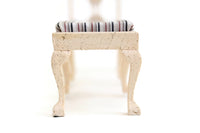 Artisan-Made Vintage 1:12 Miniature Dollhouse Chaise, Settee or Bench