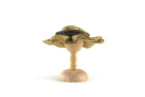 Vintage 1:12 Miniature Dollhouse Beige & Brown Hat