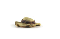 Vintage 1:12 Miniature Dollhouse Beige & Brown Hat
