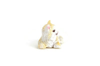 Vintage 1:12 Miniature Dollhouse Beige & White Cat Figurine