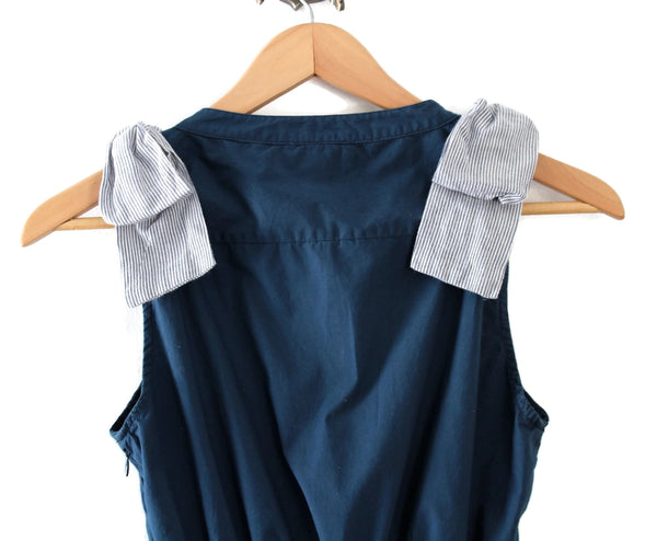 anthropologie blue bow dress Anthropologie Blue Bow