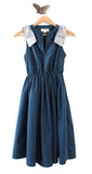Anthropologie Blue Bow "Besotted Dress" by Portrait of a Girl, Size 6, Originally $138