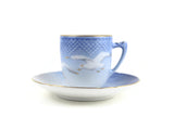 Vintage Seagull Print Blue Bing & Grondahl Danbury Mint Demitasse Teacup Set