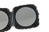 Vintage Black Plastic Compact Mirror