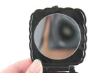 Vintage Black Plastic Compact Mirror